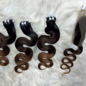 ช่อผมดิบแบบลอนธรรมชาติบริสุทธิ์จากเวียดนามมัดผมลอนสำหรับต่อผม - Product Image 6