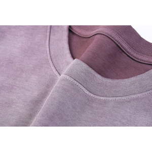 เสื้อยืดเจอร์ซีย์ผู้ชายทรงโอเวอร์ไซส์ สีพื้น แขนสั้น คอกลม ทรงปกติ สไตล์ลำลอง ผ้าถัก ดีไซน์เรียบ - Product Image 5