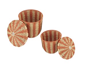 Natural Rattan Storage <b>Basket</b> Circle Shape Hanging Eco-Friendly Folk Art Multi-Purpose Neatening Storage <b>Baskets</b> - Product Image 2