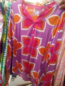 Chemisiers d'été vintage pour femmes et jeunes filles à imprimé étoile, motifs Paisley, géométriques et floraux, en coton de bambou léger, à manches ballon, pour fêtes - Product Image 2