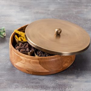 Handmade Modern Wooden Casserole Serving Dish Lid Insulated Eco-Friendly <b>Food</b> Storage <b>Container</b> - Product Image 4