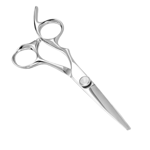Fournitures professionnelles pour salons de coiffure, ciseaux de coiffure 5,5 pouces en acier inoxydable 440C, lame tranchante, manche long pour gauchers, barbier - Product Image 4