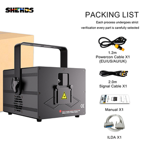 SHEHDS 3W Laser Lights RGB Full Color <b>3D</b> Animation <b>Projector</b> DMX512 DJ Laser Light for NightClub Disco - Product Image 5