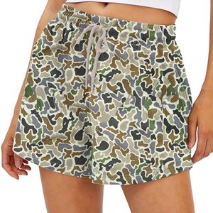 Women Fitness Sweat Shorts Camouflage Pattern <b>Drawstring</b> Gym Shorts OEM ODM Wholesale - Product Image 1