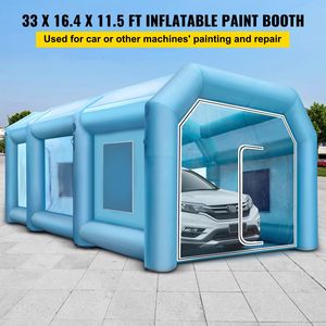 Cabina di Verniciatura Gonfiabile 33x16.4x11.5ft con 2 Potenti Ventilatori e Sistema di Illuminazione LED per Essiccazione e Verniciatura a Spruzzo - Product Image 2