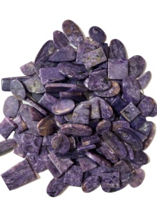 Piedras preciosas sueltas de cabujón de charoita púrpura Natural de alta calidad para joyería collares de cristal de diamante pulido con piedra - Product Image 2