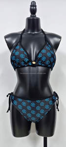 ชุดบิกินี่เอวสูงคุณภาพสูงสำหรับผู้หญิง สไตล์เรโทร ชุดว่ายน้ำสองชิ้น กระชับสัดส่วน ระบายอากาศได้ดี แห้งเร็ว ต้านเชื้อแบคทีเรีย ด้านหน้า - Product Image 2