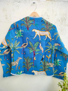 Chaqueta Acolchada de Algodón Tejido con Estampado de Selva y Bordado, Ecológica, Suave y Transpirable para Mujer, Venta Caliente 2026 - Product Image 2