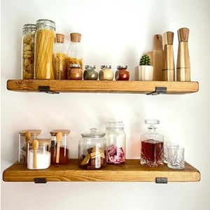 Mango Wood <b>Floating</b> <b>Shelf</b> Wholesale | Distressed Barn Brown Reclaimed Style - Product Image 5