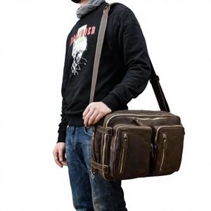 Bolso Mensajero para Portátil de Cuero Genuino de Búfalo, Resistente, de Gran Capacidad, Antirrobo, con Correa de Hombro, Impermeable, en Oferta - Product Image 1