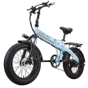 Bicicleta eléctrica plegable deportiva con cuadro de aleación de aluminio, entrega en la UE en un solo día, con frenos de disco dobles y neumáticos gruesos de 20*4.0 - Product Image 1