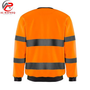 Sudadera de bajo precio para hombre al por mayor, cuello redondo, reflectante de alta visibilidad, sudadera de invierno de forro polar para hombre y mujer - Product Image 2