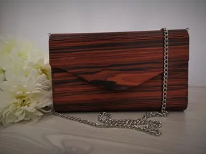 Pochette en bois naturel à prix abordable, sac à main de créateur pour femme, idéal pour les soirées, mariages et occasions festives, par M/S SHAAD HANDICRAFTS - Product Image 2