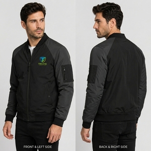 Wholesale Hot Selling Men's Bomber <b>Jacket</b> Outerwear Regular Length Warm Filling Breathable Bomber <b>Jacket</b> Outdoor Winter Logo - Product Image 3