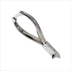 Alicates y cortaúñas profesionales de acero inoxidable de boca recta para podología, con mango de resorte y liso - Product Image 6
