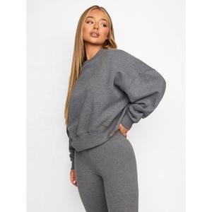 De moda logotipo impreso personalizado sudadera gráfico Sudadera de cuello redondo de las mujeres - Product Image 2