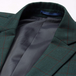Men's Business <b>Suit</b> British Style Single Breasted Notched Collar Flat Front <b>Button</b> Fly Anti-Wrinkle Woven Polyester Regular Fit - Product Image 5