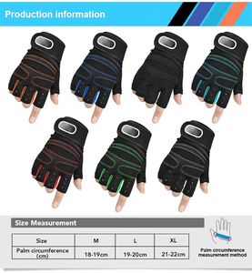 Breathable Half <b>Finger</b> Gym Gloves for Men, Fitness, Weight Lifting, Cycling, Sports, Workout Gym Gloves Workout Weight Lifting - Product Image 6