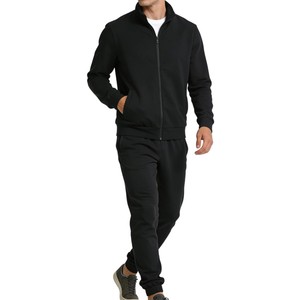 Conjunto Deportivo Gris para Hombre 2026, Manga Larga, Cierre de Cremallera, Color Sólido, Cuello Alto, Pantalones Deportivos, Otoño, ODM OEM - Product Image 5