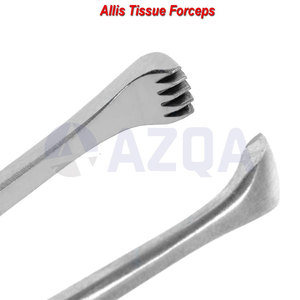 Pinzas de tejido Allis de acero inoxidable al por mayor con bloqueo de dientes, instrumento quirúrgico hemostático para ginecología - Product Image 3