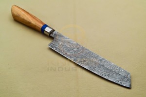 Handmade Damascus Steel Chef <b>Knife</b> <b>Set</b> in Wooden Handle Polished Straight Edge <b>Sharp</b> in Damascus steel - Product Image 6