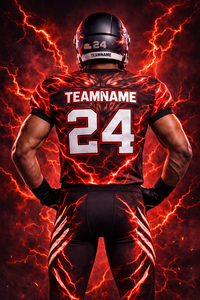 Camiseta Roja de Entrenamiento de Fútbol Americano para Hombre, Uniforme Deportivo Transpirable de Secado Rápido, Sublimación, Último Diseño - Product Image 3