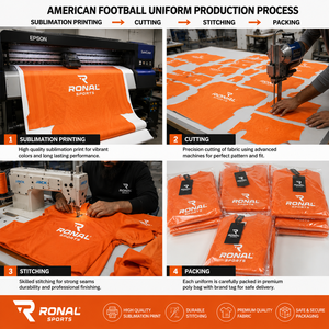 Conjunto de Uniforme de Fútbol Americano para Hombre RONAL, Jersey Ajustado Naranja y Pantalones, Absorbe la Humedad, para Todas las Temporadas, Ropa de Equipo - Product Image 5