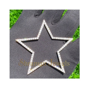 925 <b>Silver</b> Moissanite Diamond Bling Star David Necklace Iced Gold Plated Ethnically Inspired Hip Hop Fine Pendants Custom Gifts - Product Image 5