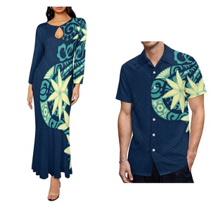 Chemise pour homme de style rétro et polynésien, motif feuilles de Monstera Offwhite, dernière collection, ensembles personnalisés pour couples, style hawaïen - Product Image 2