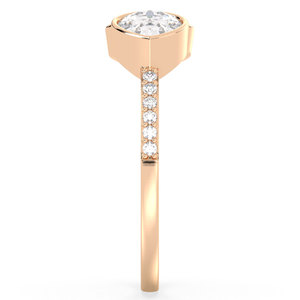 แหวนแต่งงาน REYES แบบสั่งทำพิเศษ ทองคำชมพู 14K ประดับเพชรโมอิสซาไนต์ ได้รับการรับรองจาก GRA สำหรับผู้หญิง ราคาขายส่ง เครื่องประดับคุณภาพสูง - Product Image 5