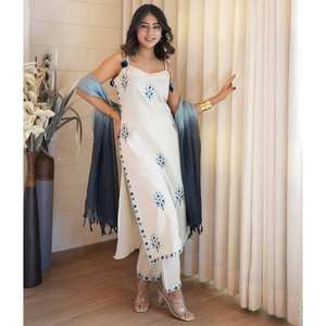 Party Wear Ensemble haut et bas confortables de taille XL avec Dupatta chic - Product Image 2