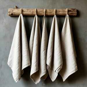 Paño de Cocina Orgánico, Toalla de Mano Suave y Absorbente, Paño de Cocina 100% Lino, Ecológico, Duradero y Multiusos - Product Image 1