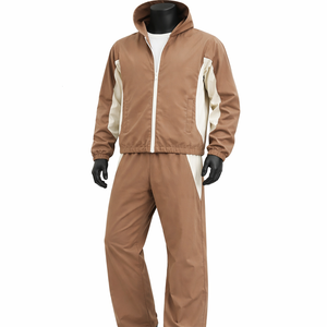 Premium Nylon Panel Work Windbreaker <b>Set</b> Custom Wholesale Factory Supplier USA Casual Winter Streetwear Jacket Pants Outfit Line - Product Image 2