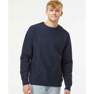 Sweat-shirt à col rond pour homme, coupe classique, couleur unie, pull décontracté en coton tricoté - Product Image 1