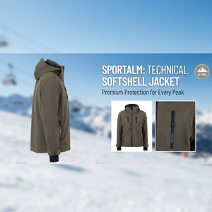 Veste de ski pour homme personnalisée, imperméable 10 000 mm, 100 % polyester, design bicolore, capuche, logo imprimé numérique, fermeture éclair en coton PP - Product Image 6