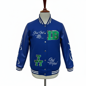 Fabricante de Chaquetas Personalizadas de Alta Calidad con Letras de Moda, Chaqueta Varsity de Béisbol para Hombre con Logotipo Impreso Personalizado - Product Image 3