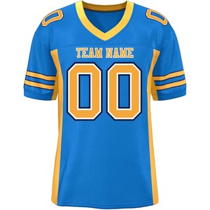 Maillot de football américain pour jeunes en polyester mesh résistant à la décoloration, impression personnalisée du nom et du numéro du joueur, fabrication OEM, vêtements de performance - Product Image 1