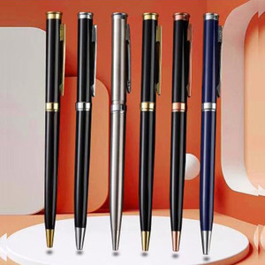 NM-410BP Luxury Logo Ballpoint <b>Pen</b> with Metal Twist Black & Rose Gold Trims-Promotional Business Gift 0.7mm Tip - Product Image 3
