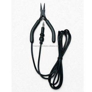 Alicates de punta de cadena para soldadura de joyería con logotipo personalizado, dorados con agarre negro, alicates con punta plana, herramienta de soldadura de joyería con cable de 5 pulgadas - Product Image 3