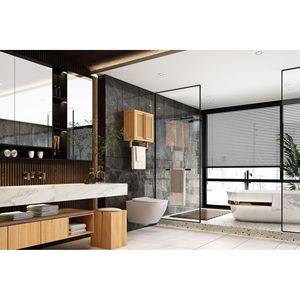 Mobile da Bagno a Parete in Bambù per Stoccaggio in Bagno - Design Moderno - Product Image 3