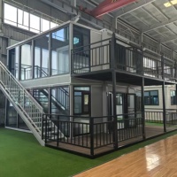 Maisons préfabriquées personnalisées en usine Restaurant conteneur modulaire de luxe à vendre Villa à 2 étages Maison conteneur extensible