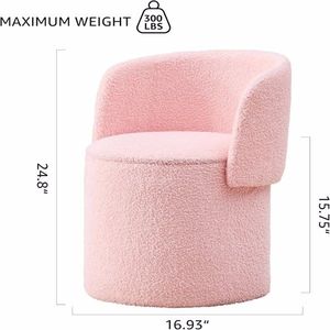 Modern Teddy Velvet Foldable Stool Backrest Extra Seating Storage Ottoman Serving Small Side Table Vanity Stool Modern Style - Product Image 3