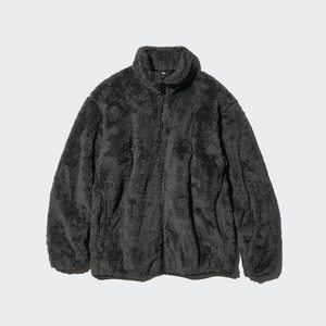 Veste d'hiver épaisse en fausse fourrure pour homme, fermeture éclair, col rabattu, couleur unie - Product Image 2
