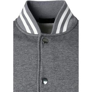 Unisex Casual Color <b>Block</b> Quilted Varsity Jacket Windproof Hooded Canvas with Front Logo Wool Shell Cartoon Pattern Streetwear - Product Image 4