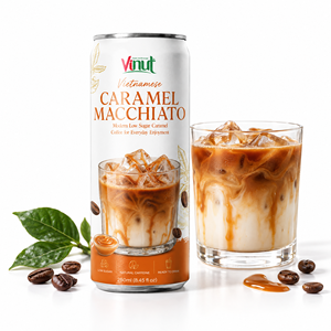 Café Vietnamien Vinut 250ml en Canette Caramel Macchiato Faible en Sucre Boisson Prête à Boire Café Keto Saveur Noix Douce Naturelle - Product Image 1