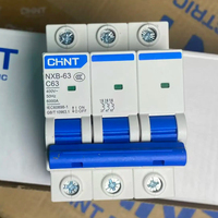 Disjoncteur industriel Chint NXB-63 3P C63, disjoncteur électronique MCB-C courbe C