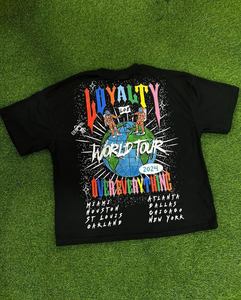 Camiseta Negra Personalizada de Manga Corta para Hombre con Estampado Gráfico de Rottweiler, Estilo Urbano, Cuello Redondo, Corte Regular - Product Image 4