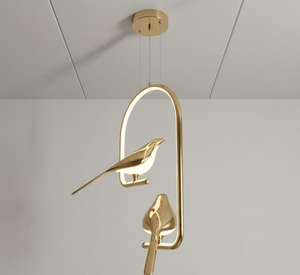 โคมไฟเพดาน LED รูปนกคู่ ดีไซน์ทันสมัย Swanart แข็งแรง ทนทาน น้ำหนักเบา ทำจากสแตนเลสสตีล ชุบทอง เหมาะสำหรับห้องนั่งเล่นและห้องรับประทานอาหาร - Product Image 4