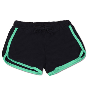 <b>Women's</b> <b>Black</b> Oxford Fabric Lace Trim Knitted <b>Shorts</b> Mid Elastic Waist Casual Breathable Regular Fit Dot Pattern 100% Cotton - Product Image 4