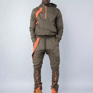 เสื้อกันลมแบบมีซิปสำหรับผู้ชาย,ชุดเดรส2ชิ้นสำหรับวิ่งและเขย่าเบาๆชุดกีฬาไนลอนสำหรับผู้ชายสำหรับฝึกร่างกาย - Product Image 1